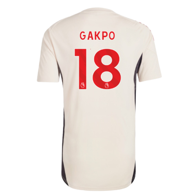 2025-2026 Liverpool Training Jersey (White) (Gakpo 18)-Football Jersey Hub