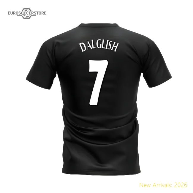 Liverpool 2000-2001 Retro Shirt T-shirt (Black) (DALGLISH 7)-Football Jersey Hub