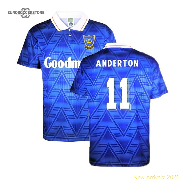 Portsmouth 1992 FA Cup Semi Final Shirt (Anderton 11)-Football Jersey Hub
