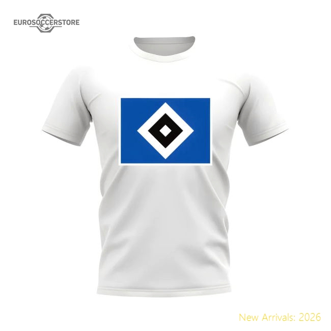 Hamburg Badge T-Shirt (White)-Football Jersey Hub
