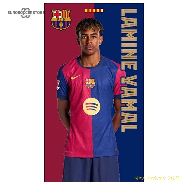 FC Barcelona Yamal Vertical Split Towel-Football Jersey Hub