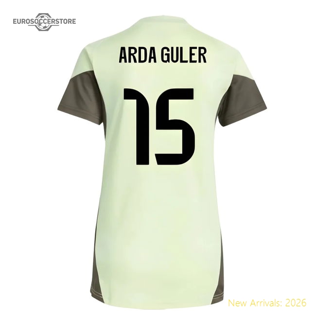 2025-2026 Real Madrid Training Jersey (Almost Lime) - Womens (Arda Guler 15)-Football Jersey Hub