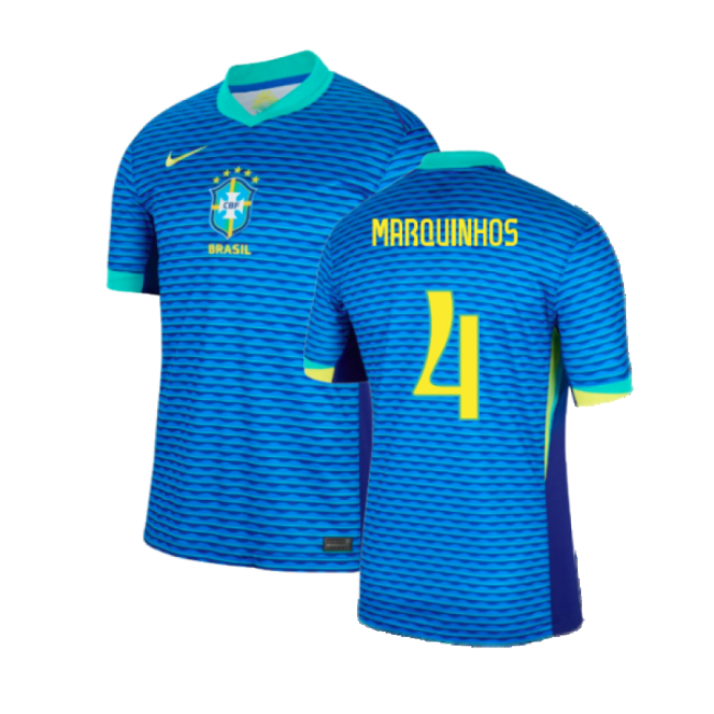 2024-2025 Brazil Away Shirt (Marquinhos 4)-Football Jersey Hub