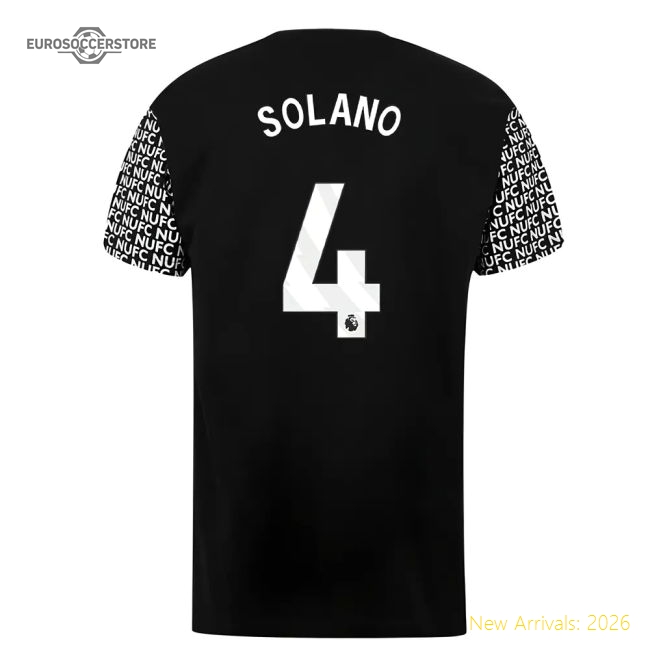 Newcastle Graphic T-Shirt (Black) (Solano 4)-Football Jersey Hub