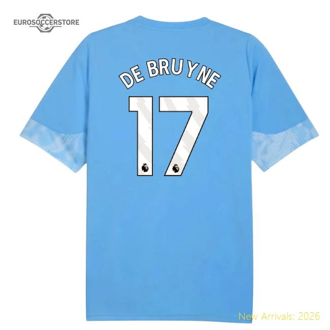 2025-2026 Man City Training Jersey (Light Blue) (De Bruyne 17)-Football Jersey Hub