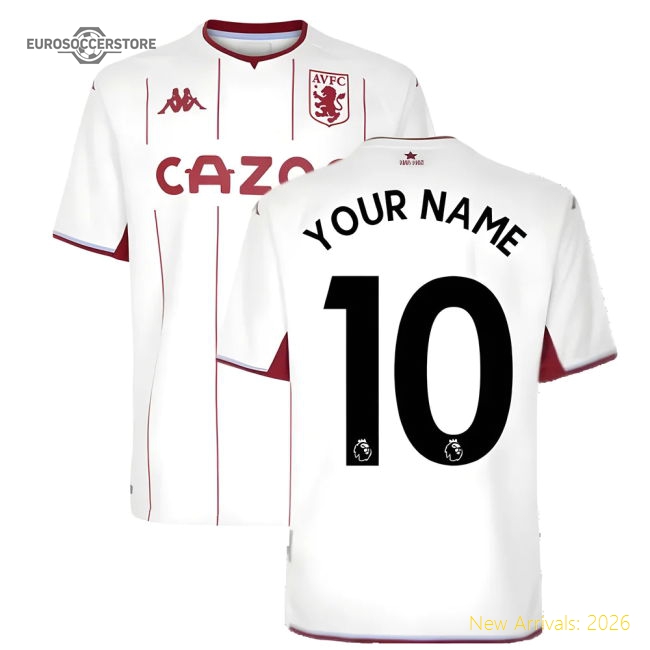 2021-2022 Aston Villa Away Shirt (Your Name)-Football Jersey Hub