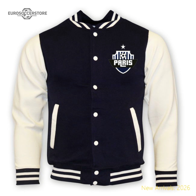 Psg College Baseball Jacket (navy)-Football Jersey Hub