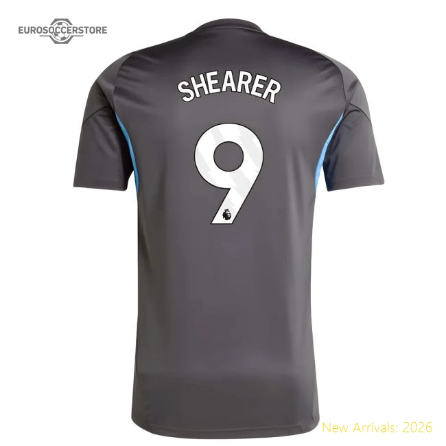 2025-2026 Newcastle Training Shirt (Grey) (Shearer 9)-Football Jersey Hub