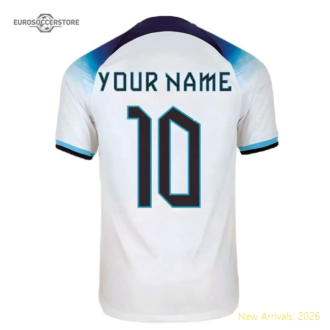 2022-2023 England Home Shirt (Your Name)-Football Jersey Hub