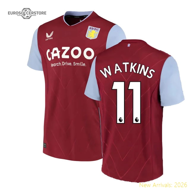 2022-2023 Aston Villa Home Shirt (WATKINS 11)-Football Jersey Hub