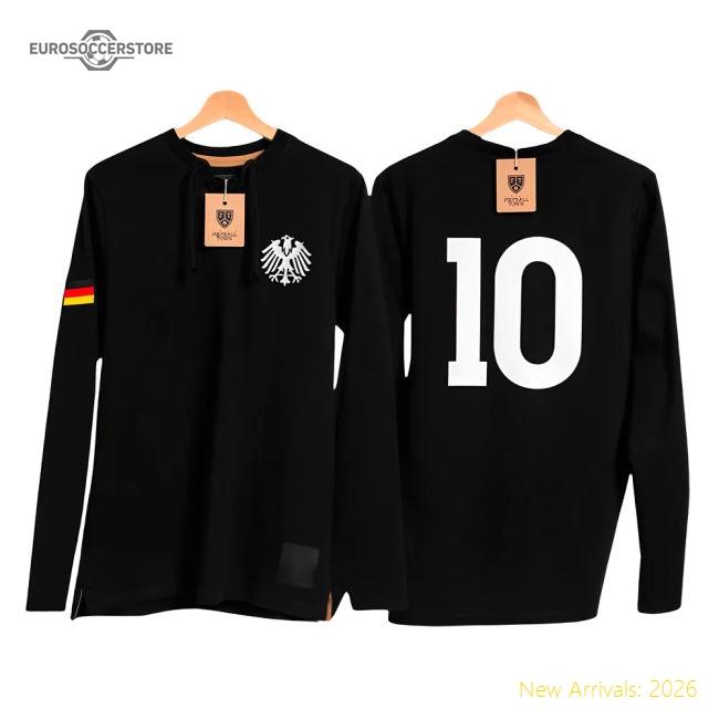 Germany Retro Black Die Adler LS Football Shirt-Football Jersey Hub