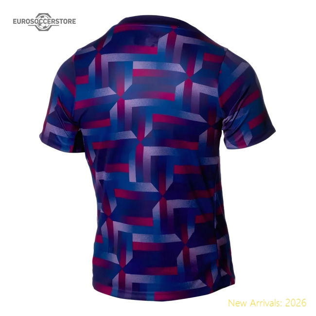 2024-2025 England Academy Pro Pre-Match Shirt (Purple Ink) (Your Name)-Football Jersey Hub