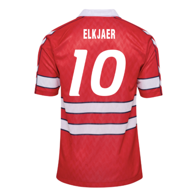 1988 Denmark Home Retro Shirt (Elkjaer 10)-Football Jersey Hub