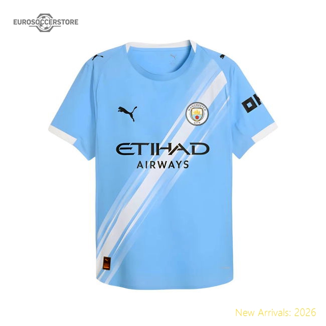 2025-2026 Man City Authentic Home Shirt-Football Jersey Hub