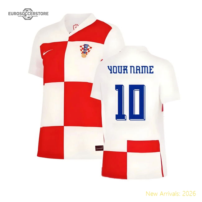 2024-2025 Croatia Home Shirt (Womens) (Your Name)-Football Jersey Hub