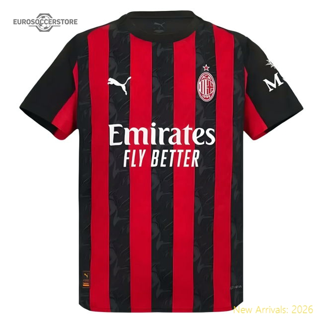 2025-2026 AC Milan Authentic Home Shirt-Football Jersey Hub