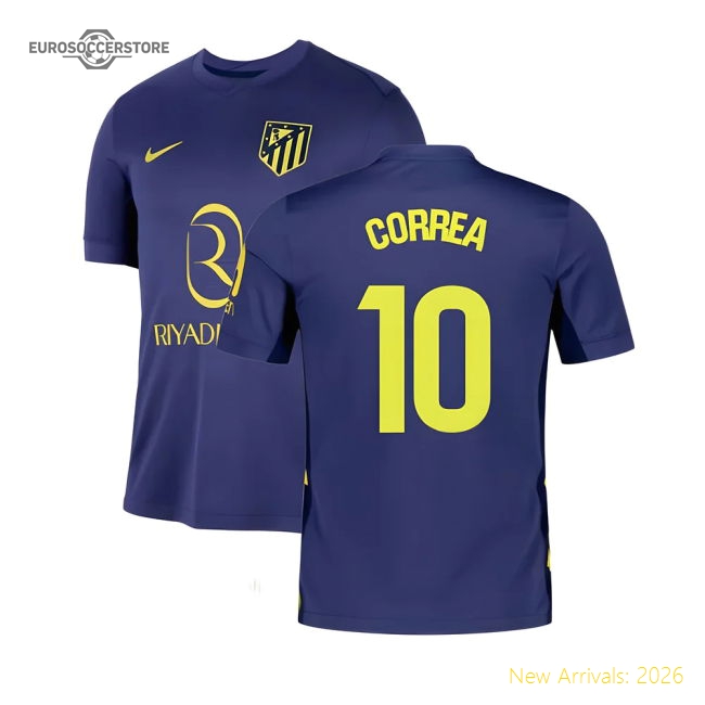 2025-2026 Atletico Madrid Away Shirt (Correa 10)-Football Jersey Hub