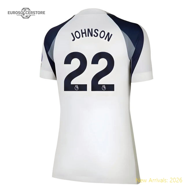 2025-2026 Tottenham Home Shirt (Womens) (Johnson 22)-Football Jersey Hub