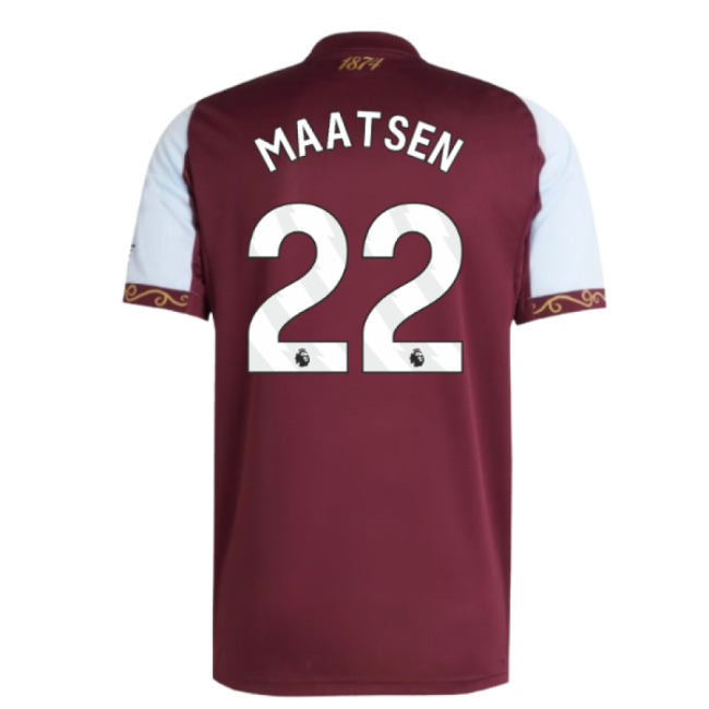 2025-2026 Aston Villa Home Shirt (Maatsen 22)-Football Jersey Hub
