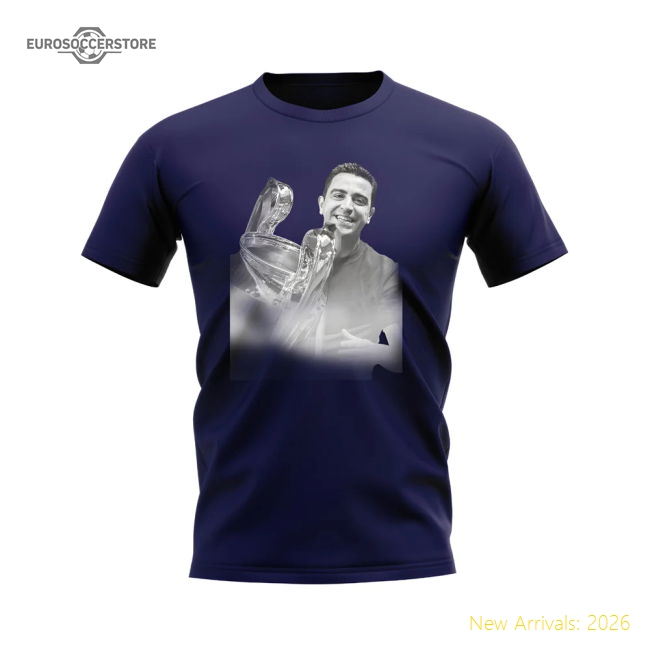 Xavi Barcelona Legend T-Shirt (Navy)-Football Jersey Hub