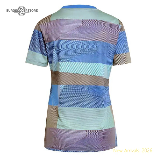 2025-2026 Real Madrid Pre-Match Shirt (Bluebird) - Womens (Benzema 9)-Football Jersey Hub