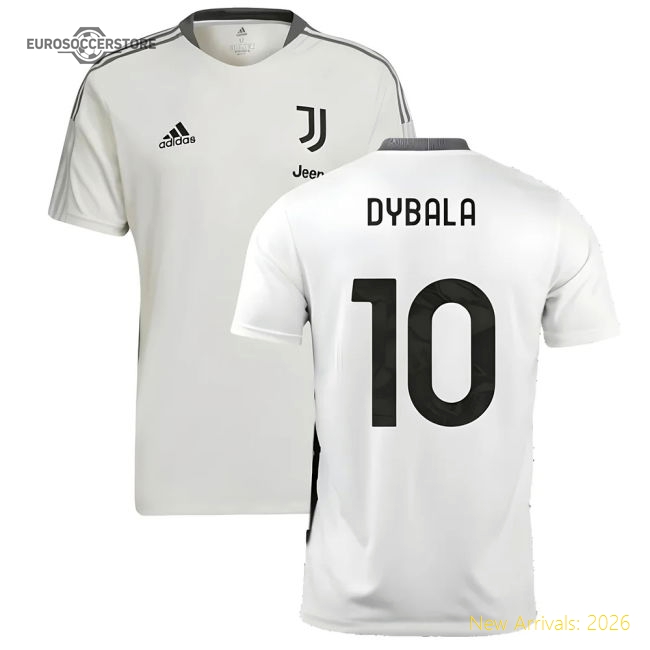 2021-2022 Juventus Training Shirt (White) (DYBALA 10)-Football Jersey Hub