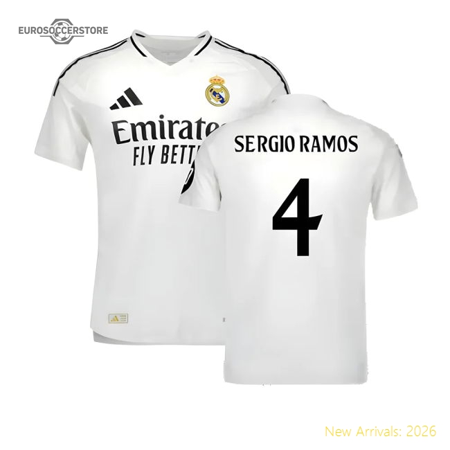 2024-2025 Real Madrid Authentic Home Shirt (Sergio Ramos 4)-Football Jersey Hub
