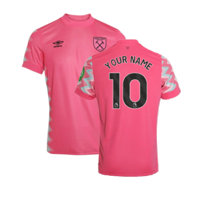 2024-2025 West Ham Goalkeeper Shirt (Pink) - Kids (Your Name)-Football Jersey Hub