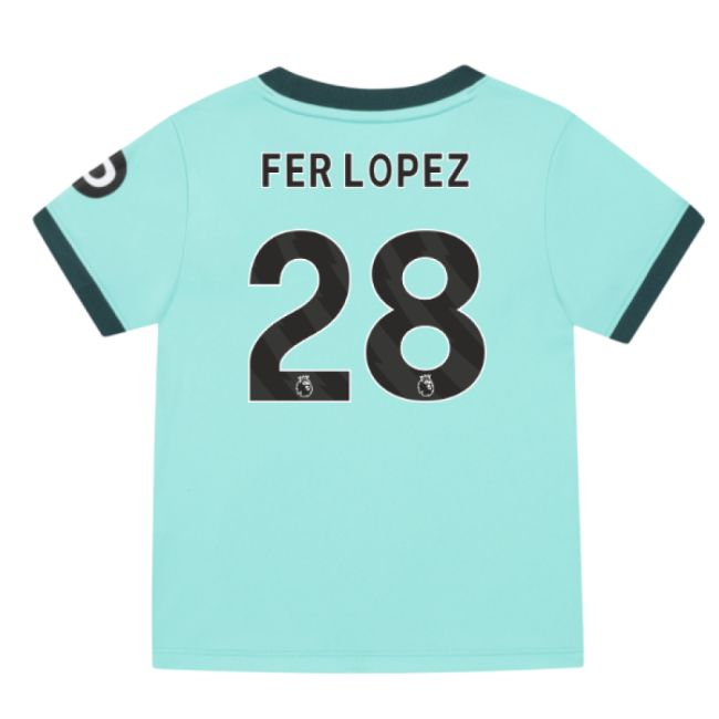 2025-2026 Wolves Away Infant Kit (Fer Lopez 28)-Football Jersey Hub