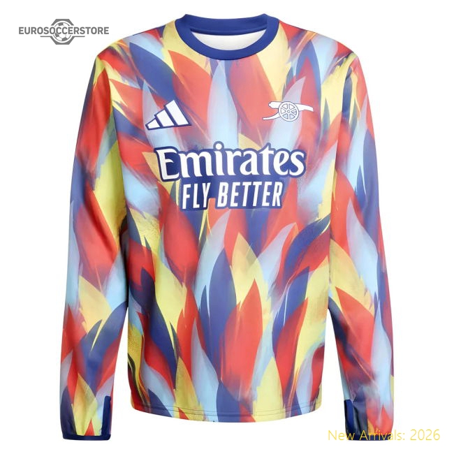 2025-2026 Arsenal Pre-Match Warm Top (Victory Blue)-Football Jersey Hub