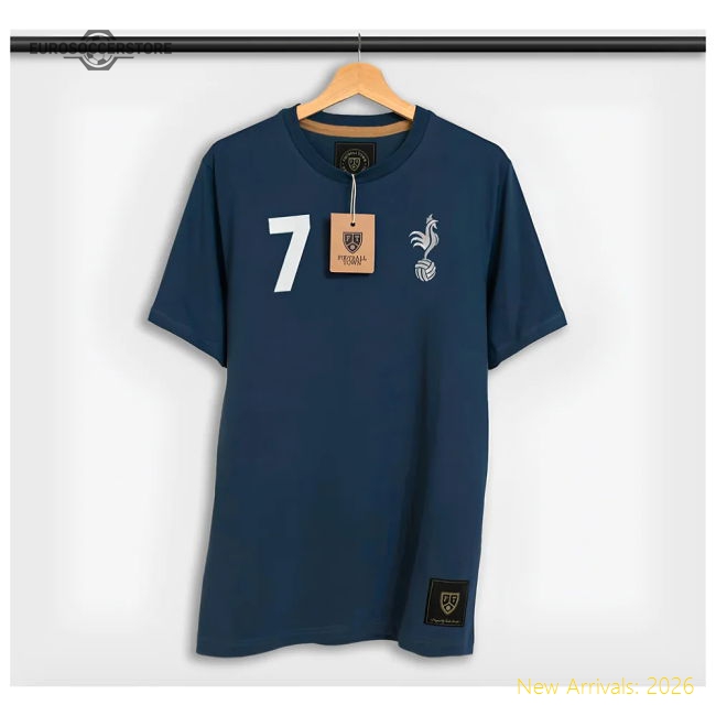 The Cockerel 7 Blue Retro Tee-Football Jersey Hub