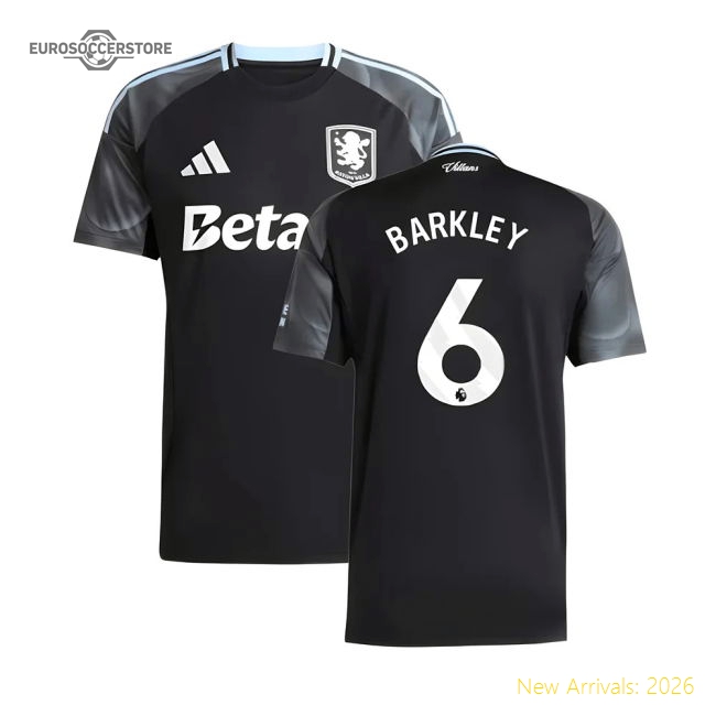 2025-2026 Aston Villa Away Shirt (Barkley 6)-Football Jersey Hub