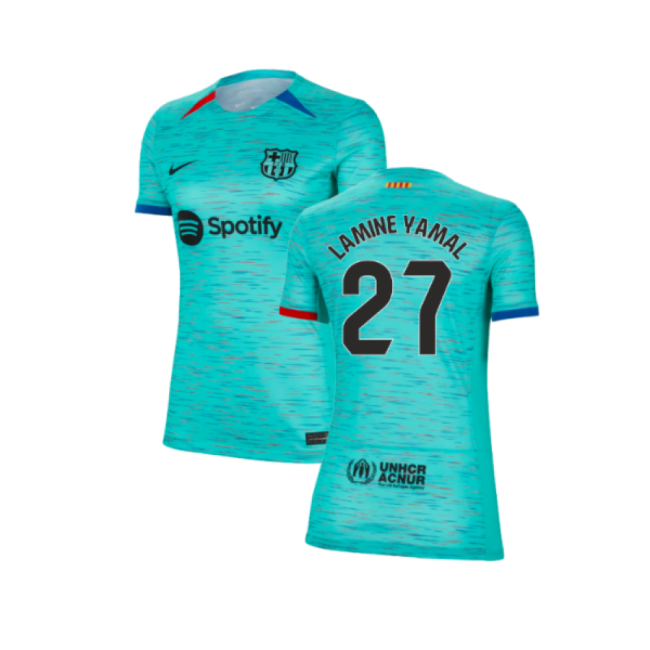2023-2024 Barcelona Third Shirt (Ladies) (Lamine Yamal 27)-Football Jersey Hub