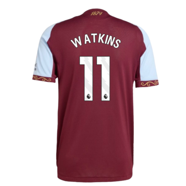 2025-2026 Aston Villa Authentic Home Shirt (Watkins 11)-Football Jersey Hub