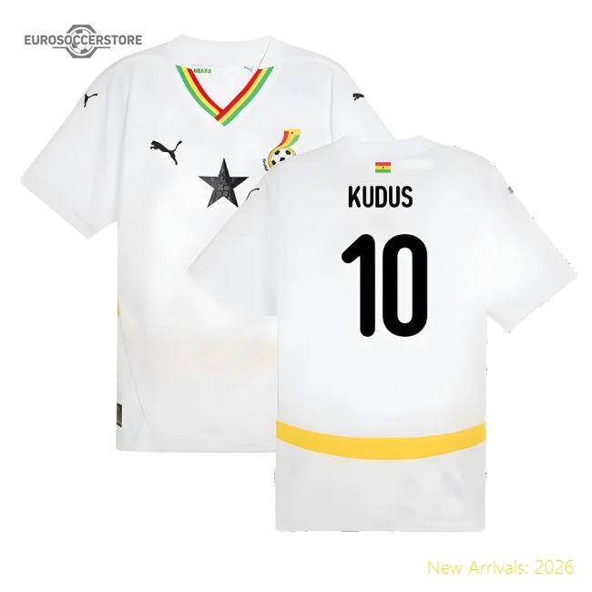 2024-2025 Ghana Home Shirt (Kudus 10)-Football Jersey Hub