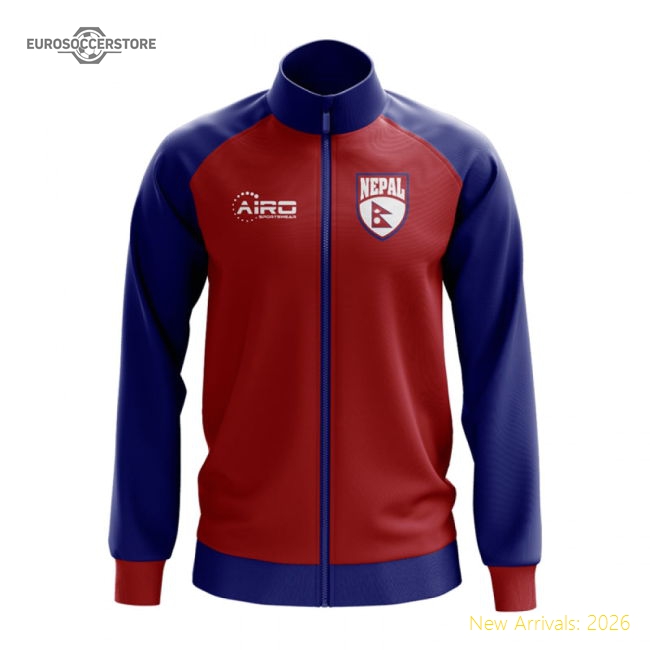 Nepal Concept Football Track Jacket (Red)-Football Jersey Hub