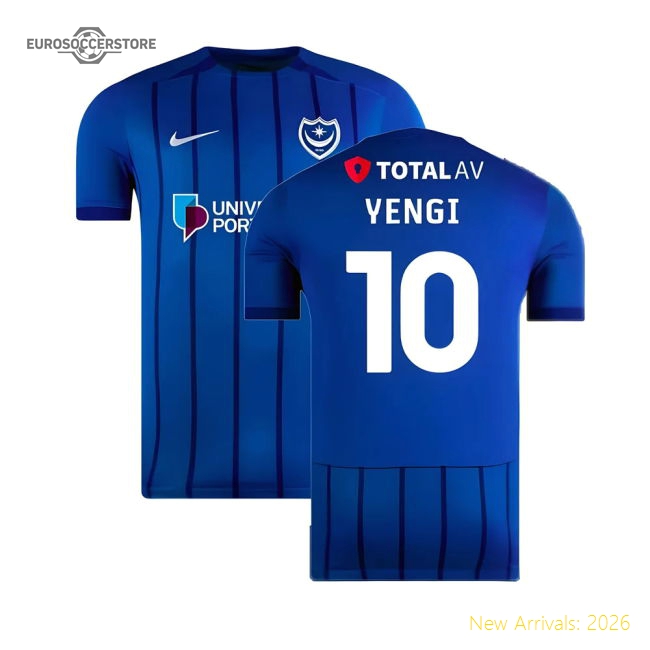 2024-2025 Portsmouth Home Shirt (Yengi 10)-Football Jersey Hub