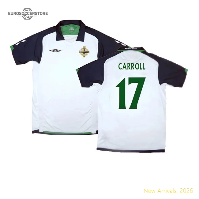 Northern Ireland 2009-10 Away Shirt ((Very Good) XL) (Carroll 17)-Football Jersey Hub