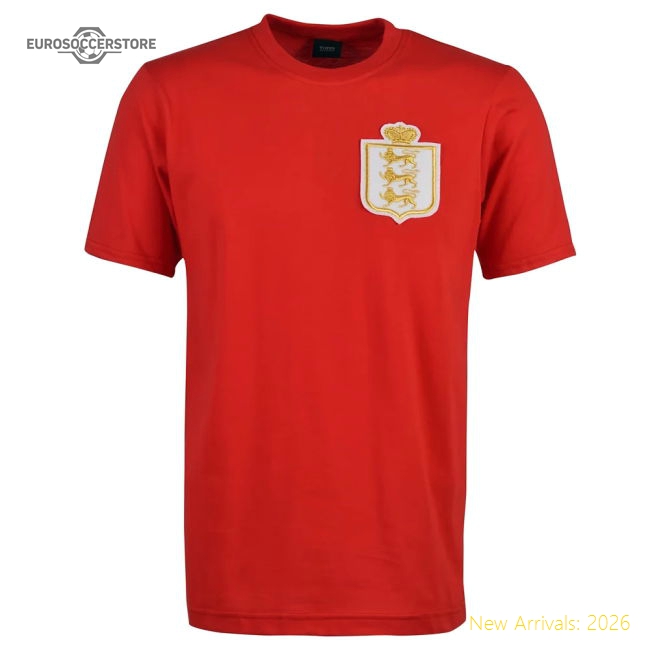 England Gold 1930's T-Shirt - Red-Football Jersey Hub
