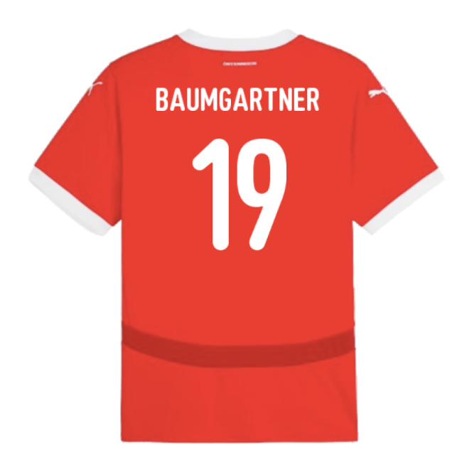 2024-2025 Austria Home Shirt (Baumgartner 19)-Football Jersey Hub