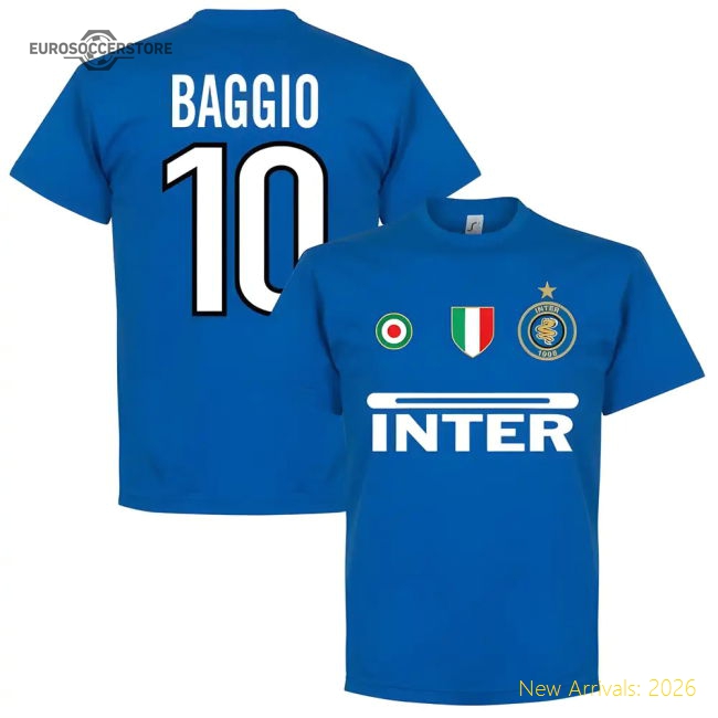 Inter Baggio 10 Team T-Shirt - Royal-Football Jersey Hub