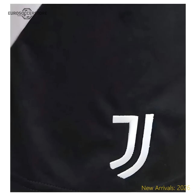 2024-2025 Juventus Home Shorts (Black) - Kids-Football Jersey Hub