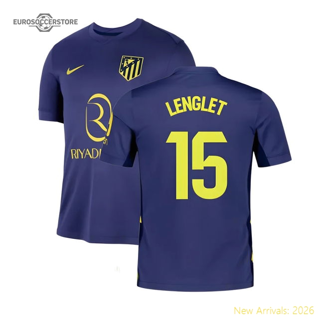 2025-2026 Atletico Madrid Away Shirt (Lenglet 15)-Football Jersey Hub