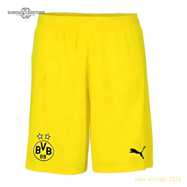 2018-2019 Borussia Dortmund Home Puma Shorts (Yellow)-Football Jersey Hub