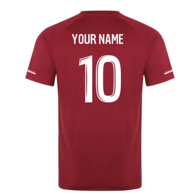 2025-2026 AS Monaco Training Shirt (Bordeaux) (Your Name)-Football Jersey Hub