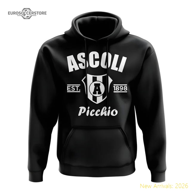 Ascoli Established Football Hoody (Black)-Football Jersey Hub