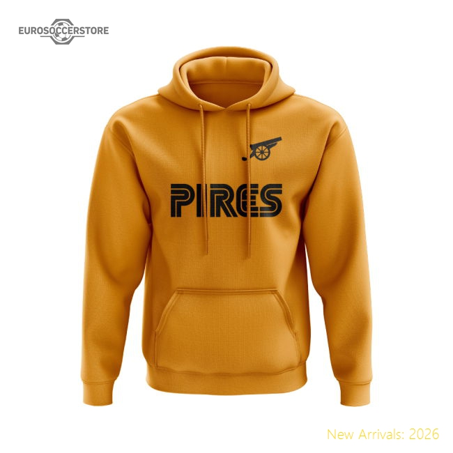 Arsenal 2001-02 Pires Hoody (Gold)-Football Jersey Hub