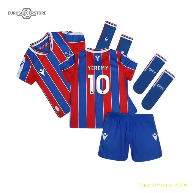 2025-2026 Crystal Palace Home Infant Kit (1-6 years) (Yeremy 10)-Football Jersey Hub