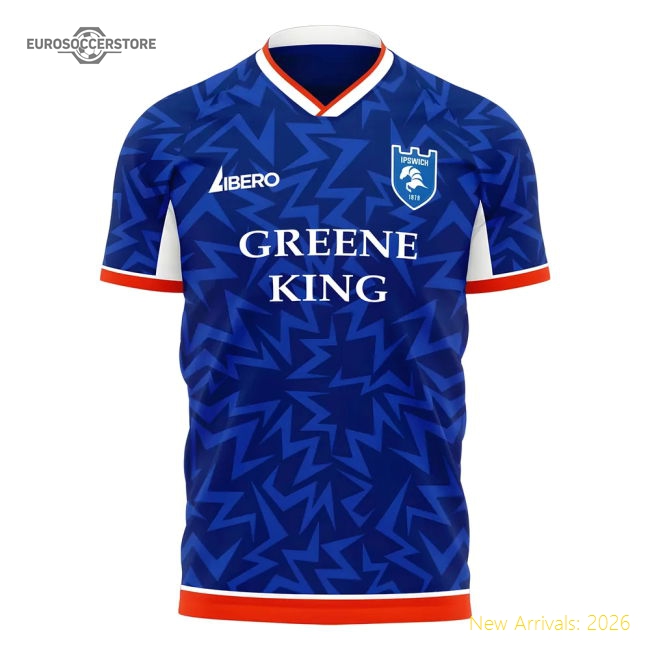 2025-2026 Ipswich Home Concept Shirt (Libero) Adult Short Sleeve-Football Jersey Hub
