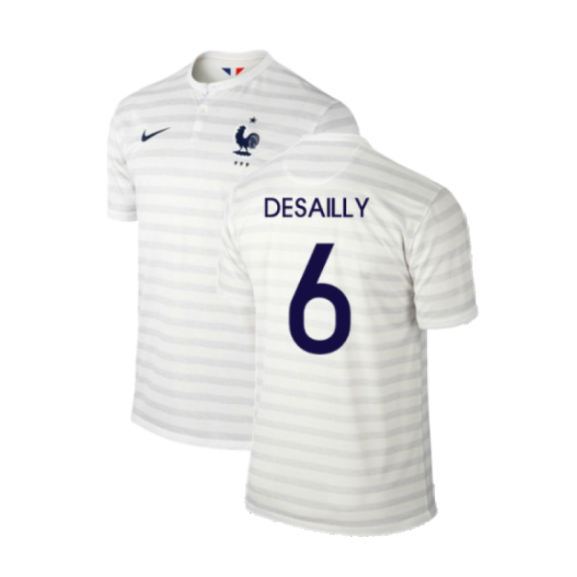 France 2014-15 Away Shirt ((Excellent) M) (Desailly 6)-Football Jersey Hub